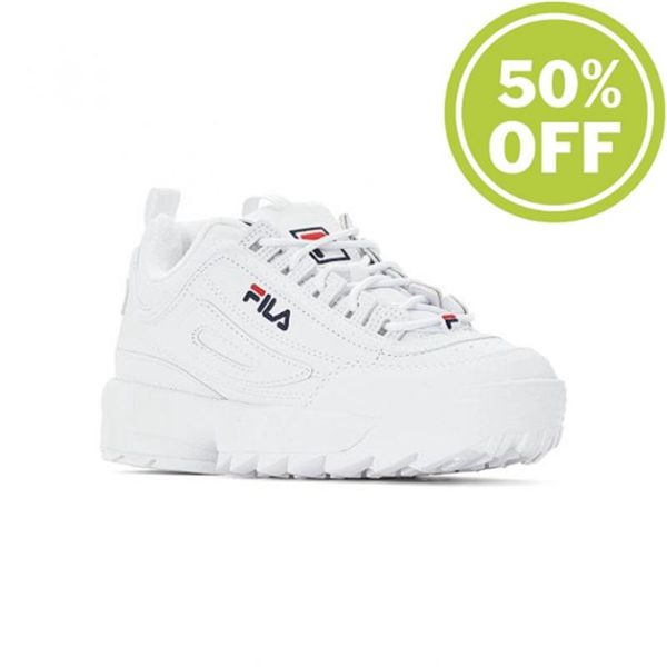 Zapatillas Fila Mujer Blancas - Disruptor Low Wmn - España 758639WJX